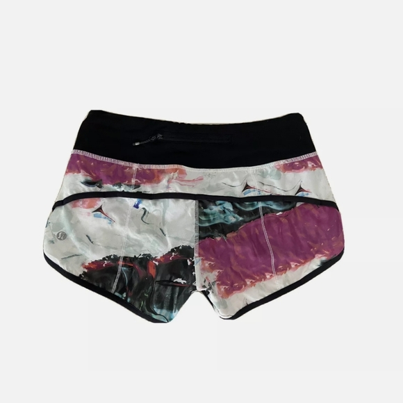 🥳HP🥳Lululemon Pigment Multi/Black Shorts Pink Black - Picture 5 of 13